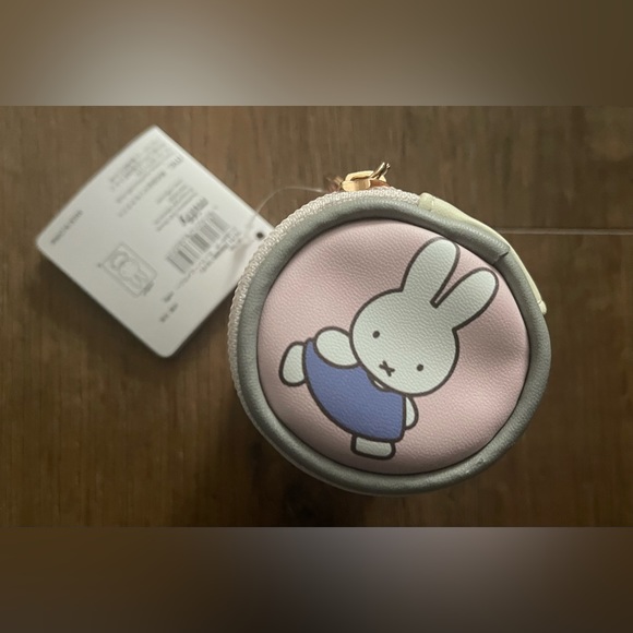 MIFFY-Imported (NWT) Mini Zipped Faux Leather Pouch - Picture 3 of 12